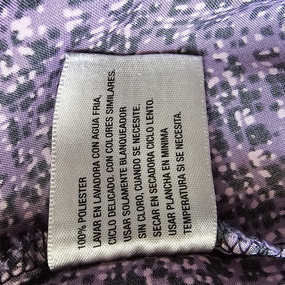 Elegant Purple Print Cap Sleveless Women's Top - Picture 6 of 7